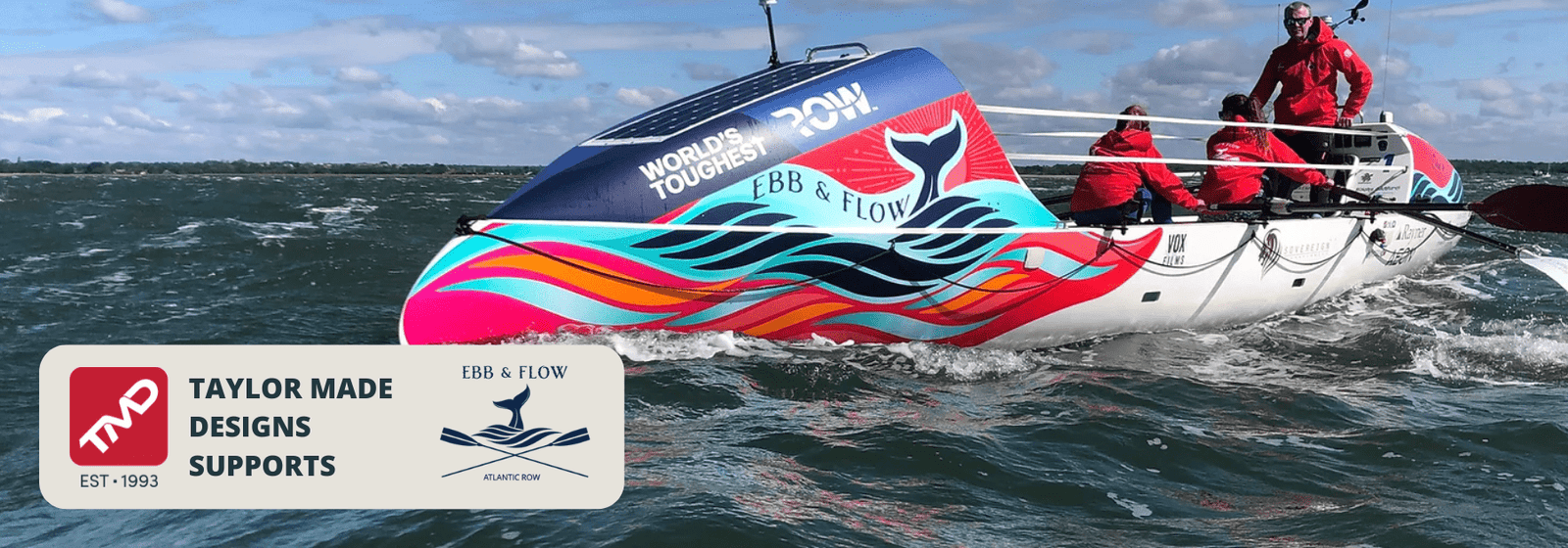 TAYLOR MADE DESIGNS BACKS LOCAL ATLANTIC ROW TEAM!